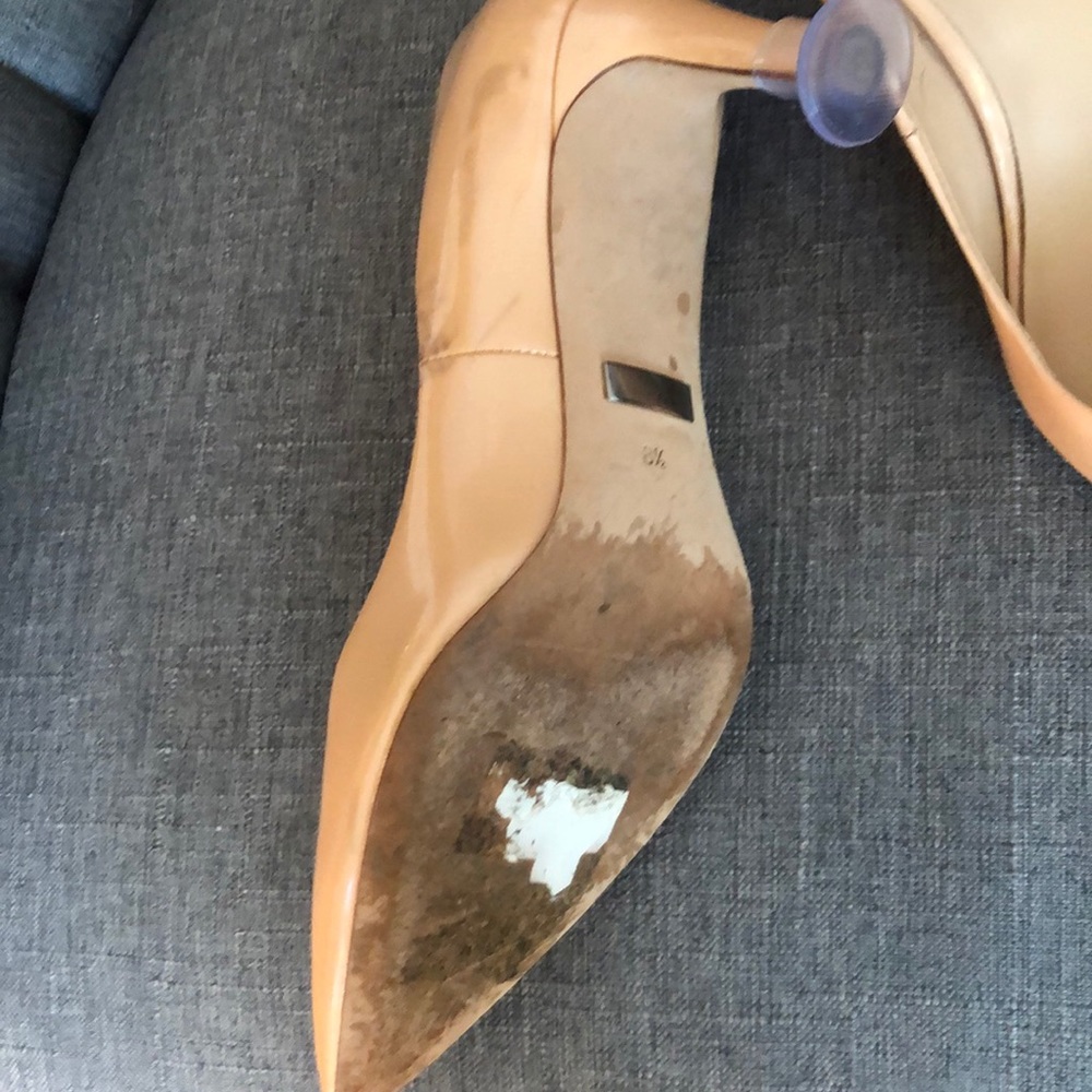 Badgley Mishka Patent Leather Heels Nude 8.5M - Picture 6 of 10